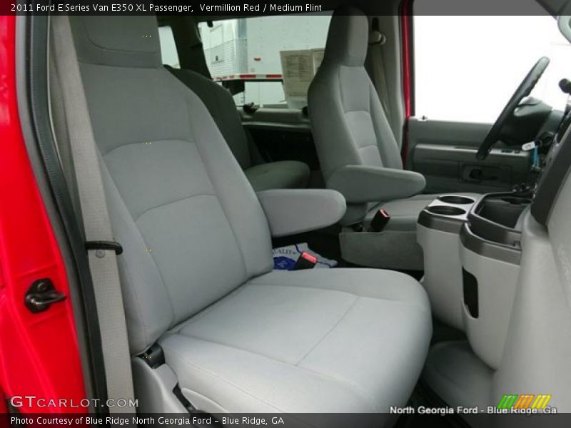 Vermillion Red / Medium Flint 2011 Ford E Series Van E350 XL Passenger