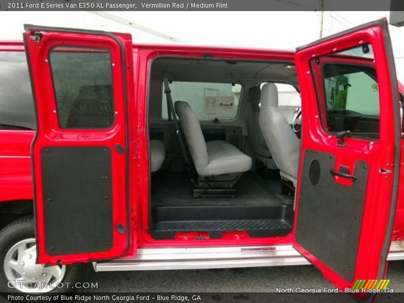 Vermillion Red / Medium Flint 2011 Ford E Series Van E350 XL Passenger