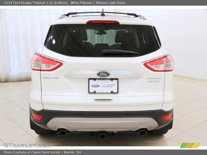 White Platinum / Medium Light Stone 2014 Ford Escape Titanium 1.6L EcoBoost