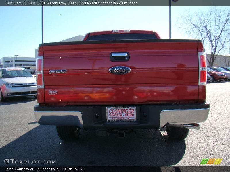 Razor Red Metallic / Stone/Medium Stone 2009 Ford F150 XLT SFE SuperCrew