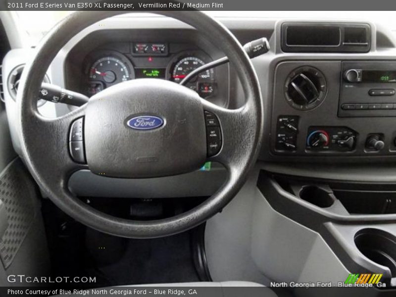 Vermillion Red / Medium Flint 2011 Ford E Series Van E350 XL Passenger