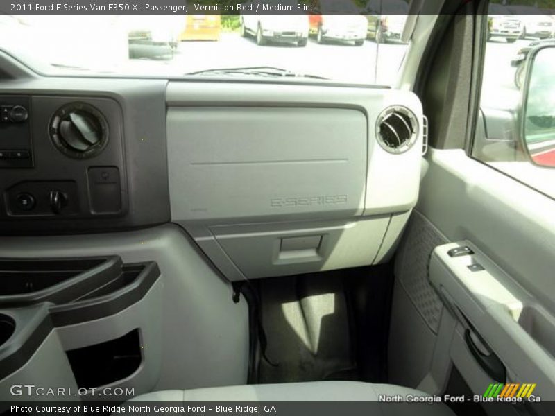 Vermillion Red / Medium Flint 2011 Ford E Series Van E350 XL Passenger