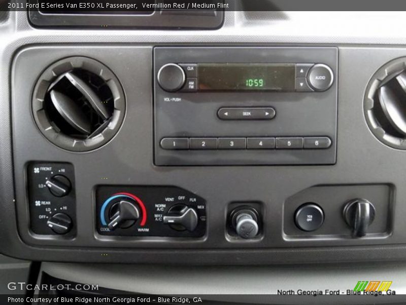 Vermillion Red / Medium Flint 2011 Ford E Series Van E350 XL Passenger