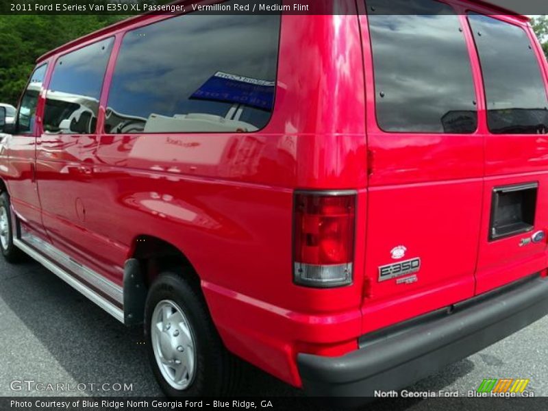 Vermillion Red / Medium Flint 2011 Ford E Series Van E350 XL Passenger