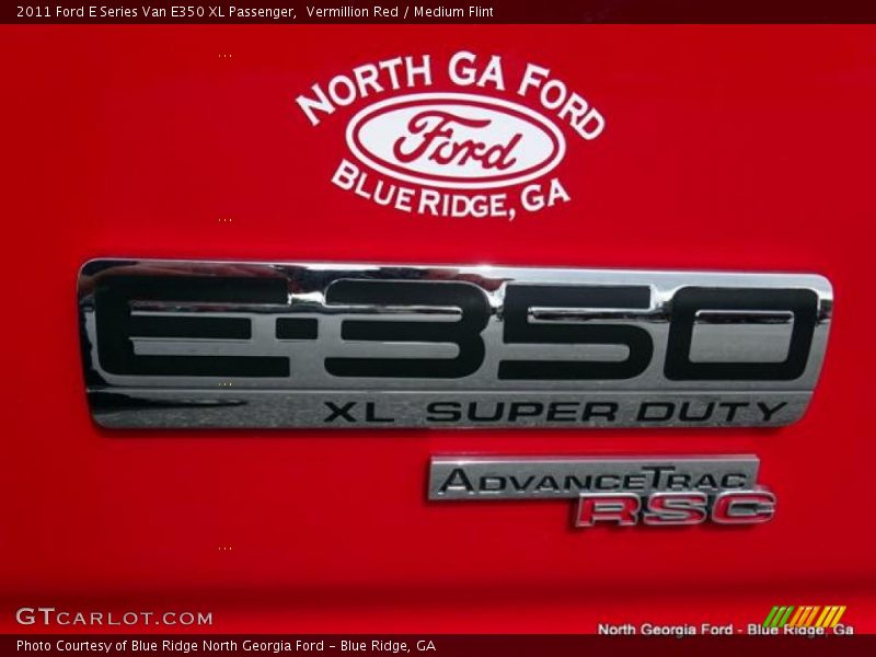 Vermillion Red / Medium Flint 2011 Ford E Series Van E350 XL Passenger