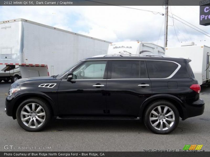 Dark Currant / Graphite 2012 Infiniti QX 56