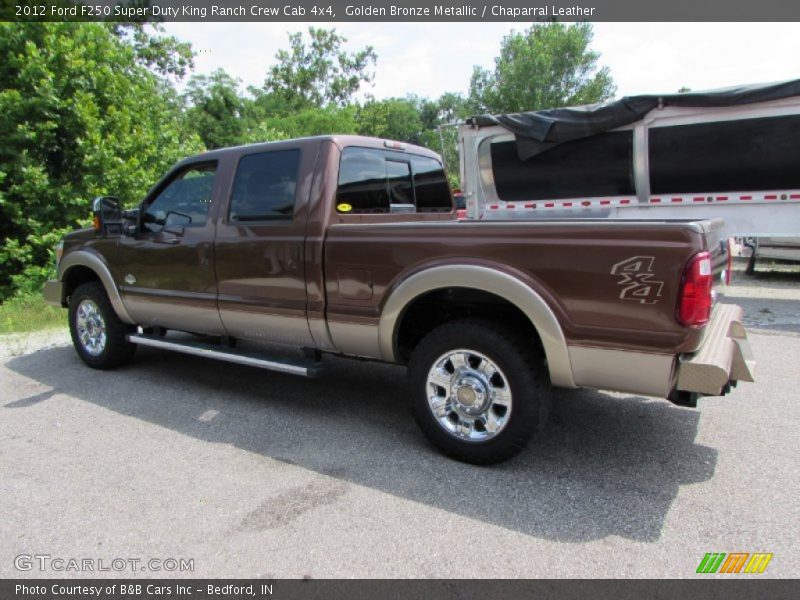 Golden Bronze Metallic / Chaparral Leather 2012 Ford F250 Super Duty King Ranch Crew Cab 4x4