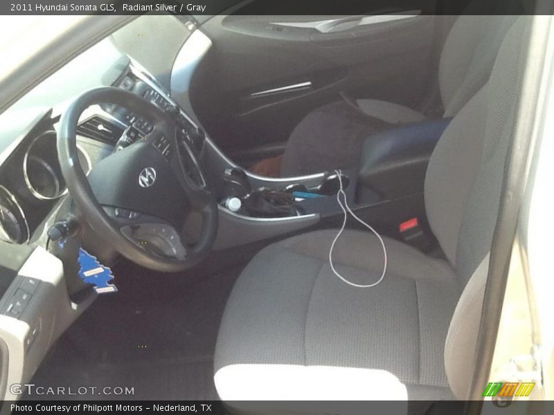 Radiant Silver / Gray 2011 Hyundai Sonata GLS