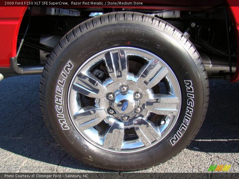Razor Red Metallic / Stone/Medium Stone 2009 Ford F150 XLT SFE SuperCrew