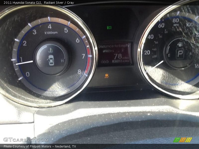 Radiant Silver / Gray 2011 Hyundai Sonata GLS