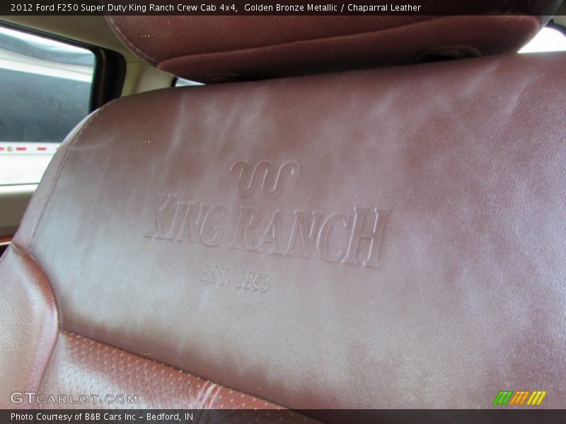 Golden Bronze Metallic / Chaparral Leather 2012 Ford F250 Super Duty King Ranch Crew Cab 4x4
