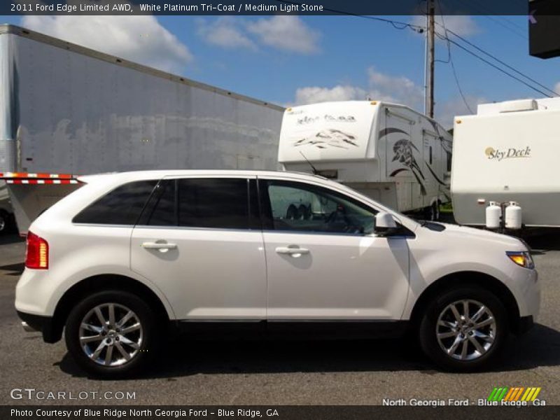 White Platinum Tri-Coat / Medium Light Stone 2011 Ford Edge Limited AWD