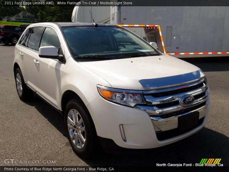 White Platinum Tri-Coat / Medium Light Stone 2011 Ford Edge Limited AWD