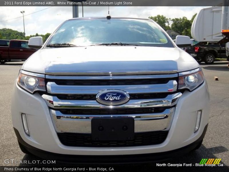 White Platinum Tri-Coat / Medium Light Stone 2011 Ford Edge Limited AWD