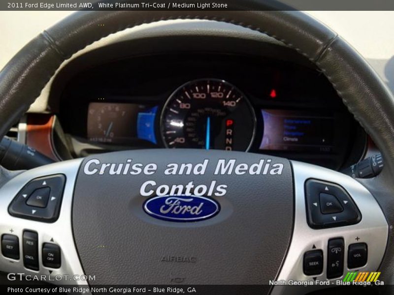 White Platinum Tri-Coat / Medium Light Stone 2011 Ford Edge Limited AWD
