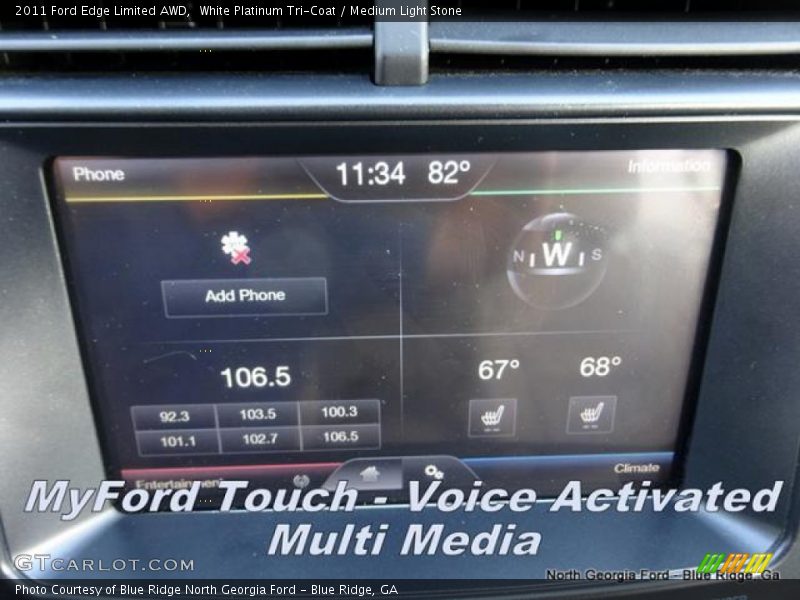 White Platinum Tri-Coat / Medium Light Stone 2011 Ford Edge Limited AWD
