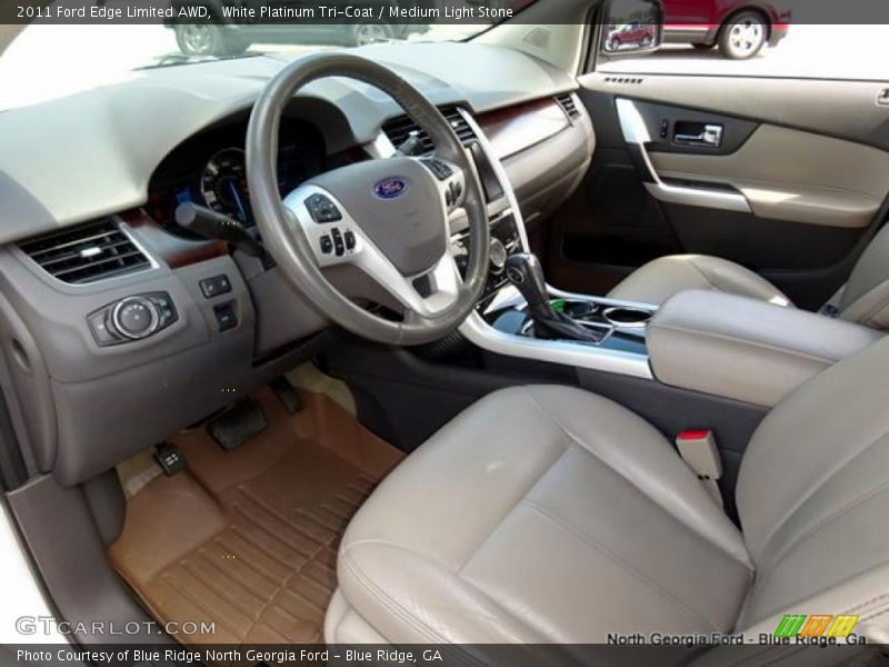 White Platinum Tri-Coat / Medium Light Stone 2011 Ford Edge Limited AWD