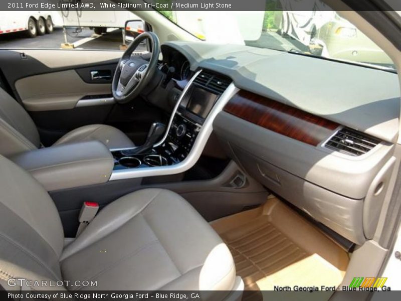 White Platinum Tri-Coat / Medium Light Stone 2011 Ford Edge Limited AWD