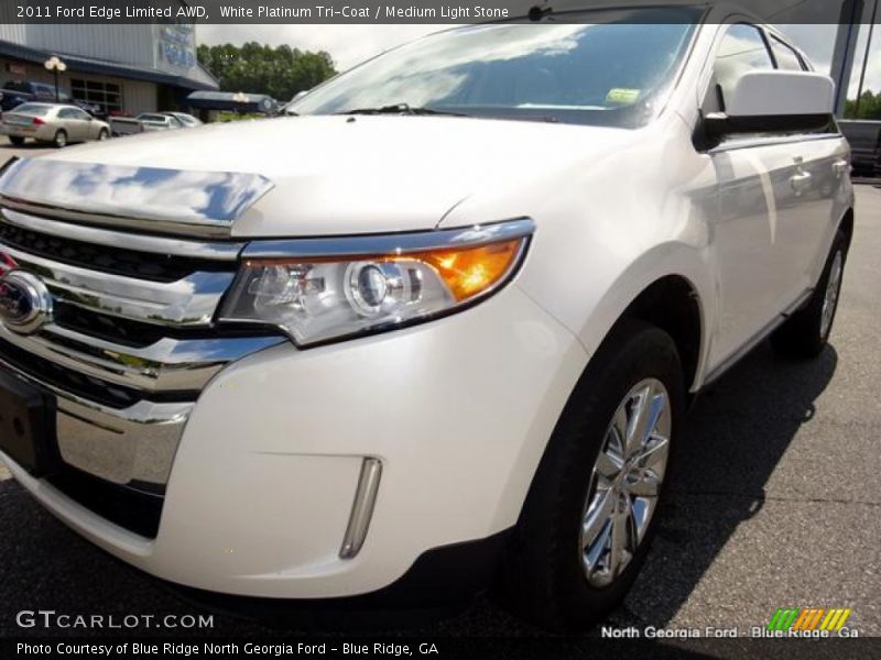 White Platinum Tri-Coat / Medium Light Stone 2011 Ford Edge Limited AWD