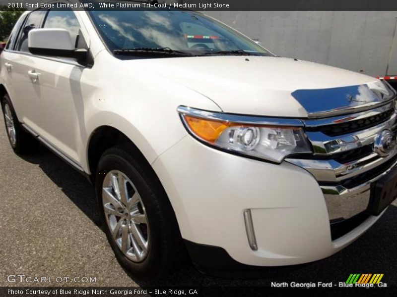 White Platinum Tri-Coat / Medium Light Stone 2011 Ford Edge Limited AWD