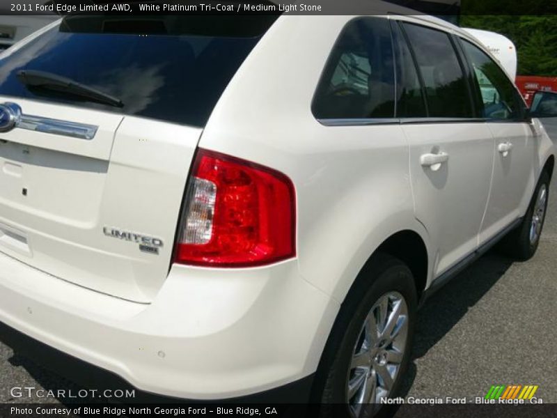 White Platinum Tri-Coat / Medium Light Stone 2011 Ford Edge Limited AWD