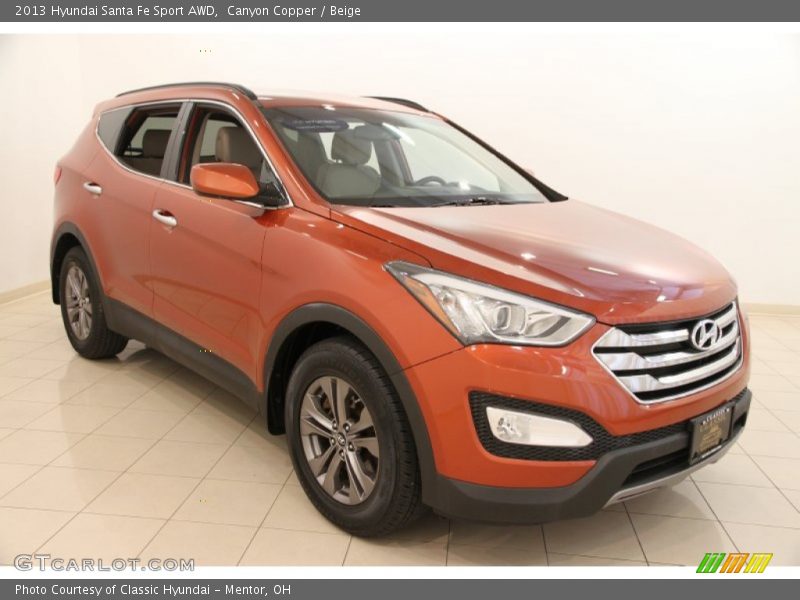 Canyon Copper / Beige 2013 Hyundai Santa Fe Sport AWD