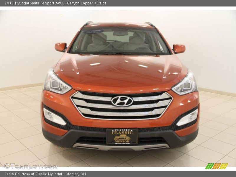 Canyon Copper / Beige 2013 Hyundai Santa Fe Sport AWD