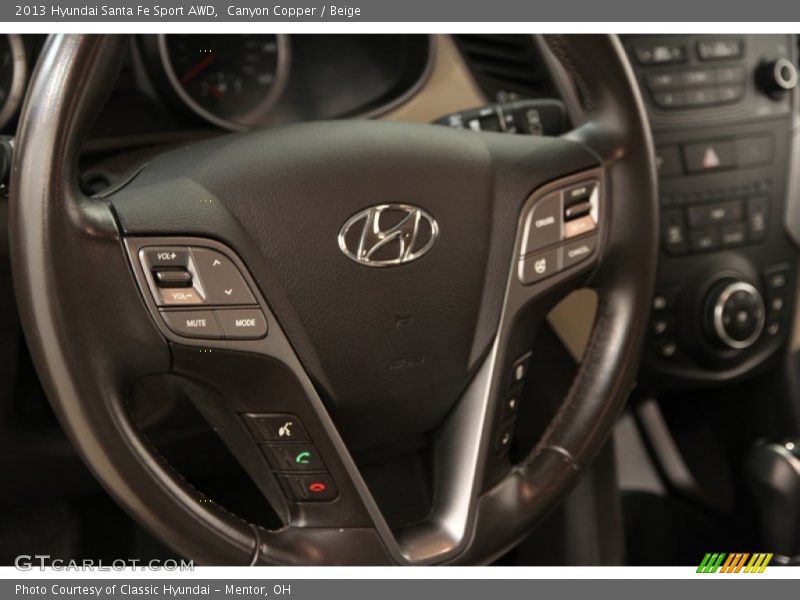 Canyon Copper / Beige 2013 Hyundai Santa Fe Sport AWD