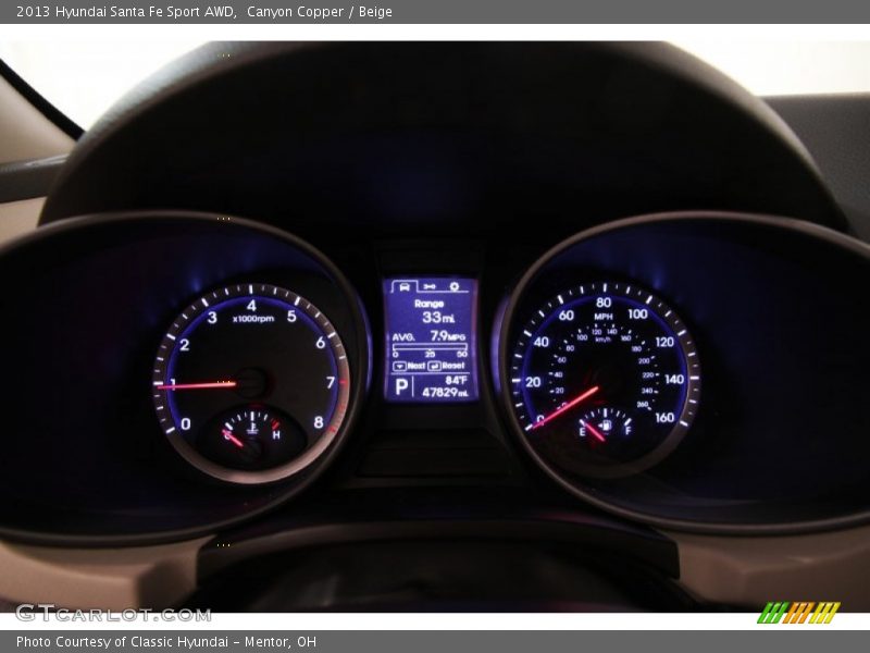 Canyon Copper / Beige 2013 Hyundai Santa Fe Sport AWD