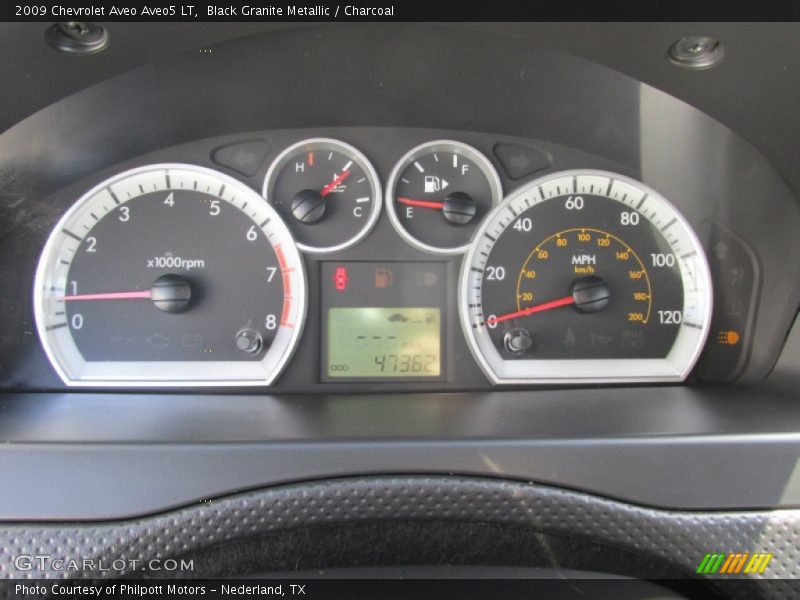 Black Granite Metallic / Charcoal 2009 Chevrolet Aveo Aveo5 LT