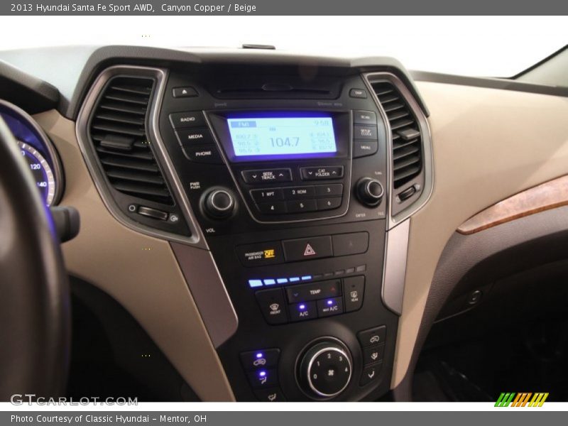 Canyon Copper / Beige 2013 Hyundai Santa Fe Sport AWD