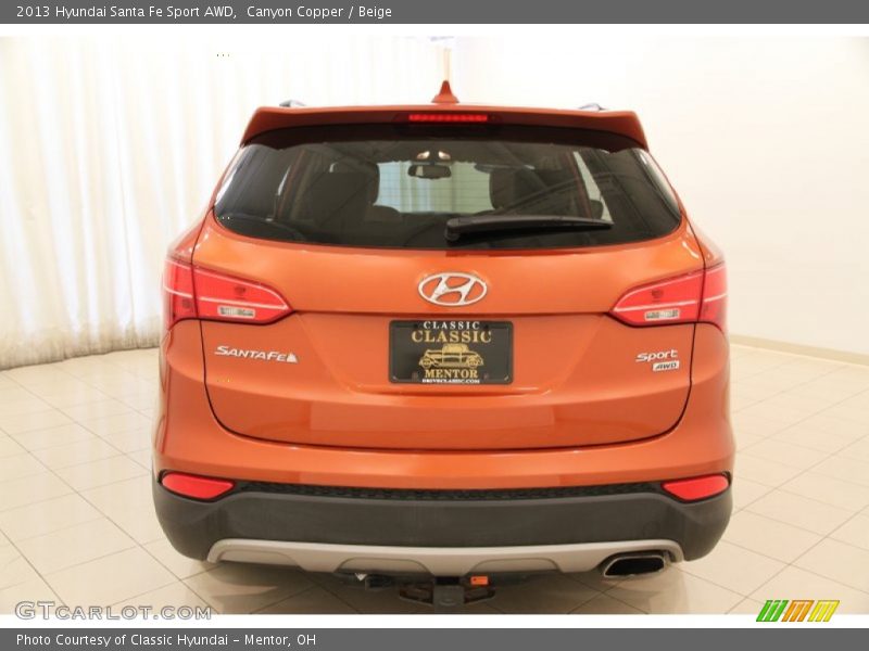 Canyon Copper / Beige 2013 Hyundai Santa Fe Sport AWD