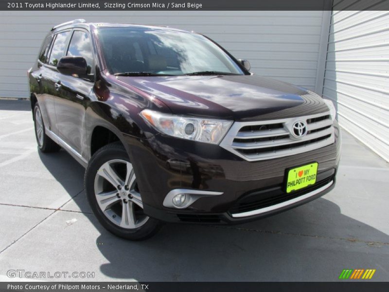 Sizzling Crimson Mica / Sand Beige 2011 Toyota Highlander Limited