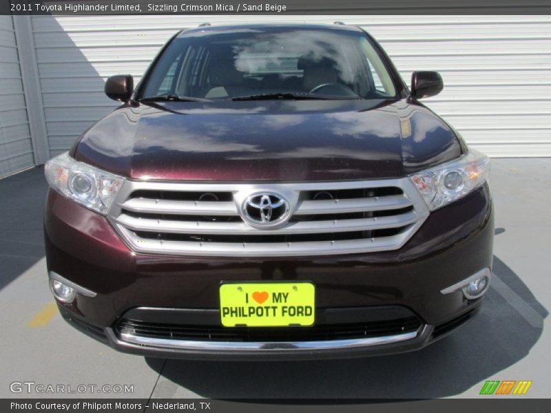 Sizzling Crimson Mica / Sand Beige 2011 Toyota Highlander Limited