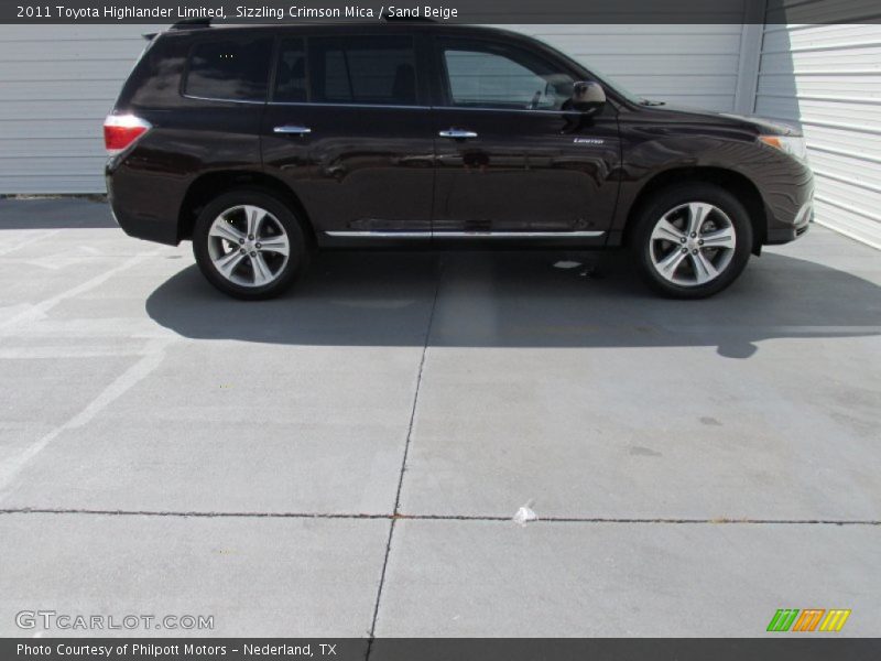Sizzling Crimson Mica / Sand Beige 2011 Toyota Highlander Limited