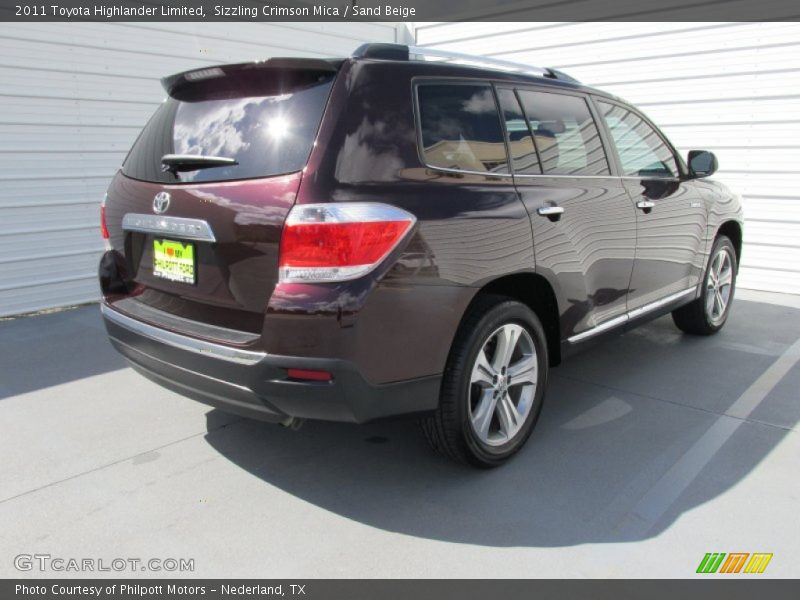 Sizzling Crimson Mica / Sand Beige 2011 Toyota Highlander Limited