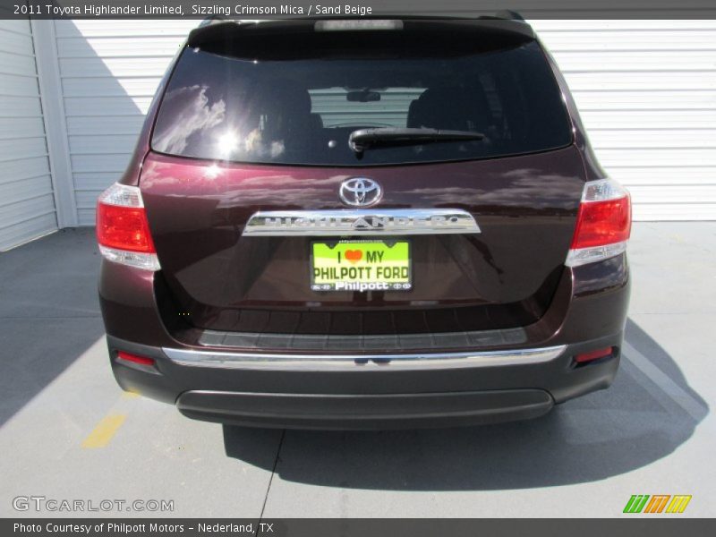 Sizzling Crimson Mica / Sand Beige 2011 Toyota Highlander Limited
