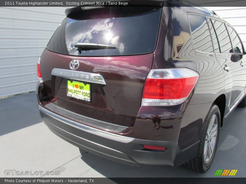 Sizzling Crimson Mica / Sand Beige 2011 Toyota Highlander Limited