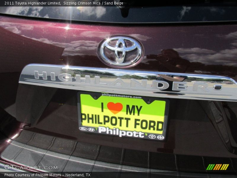 Sizzling Crimson Mica / Sand Beige 2011 Toyota Highlander Limited