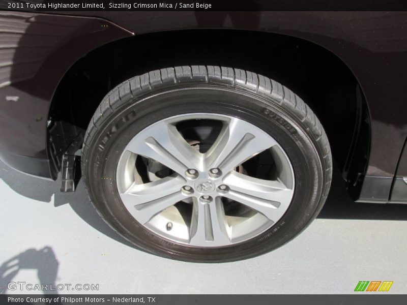 Sizzling Crimson Mica / Sand Beige 2011 Toyota Highlander Limited