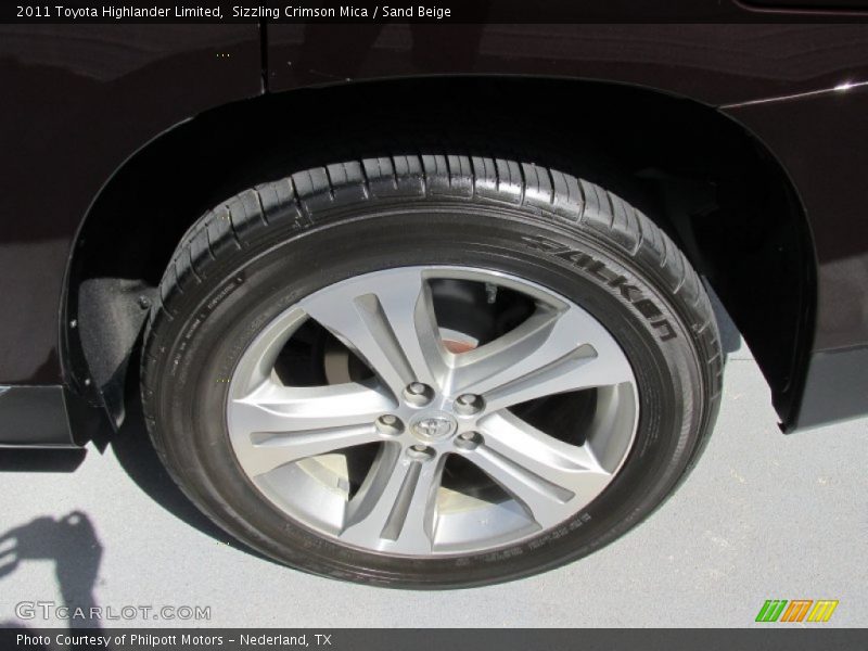 Sizzling Crimson Mica / Sand Beige 2011 Toyota Highlander Limited
