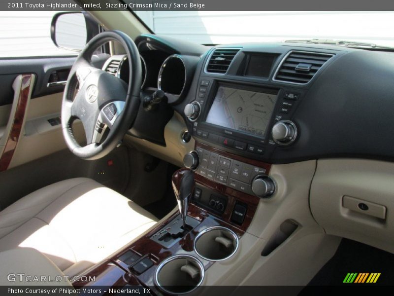 Sizzling Crimson Mica / Sand Beige 2011 Toyota Highlander Limited