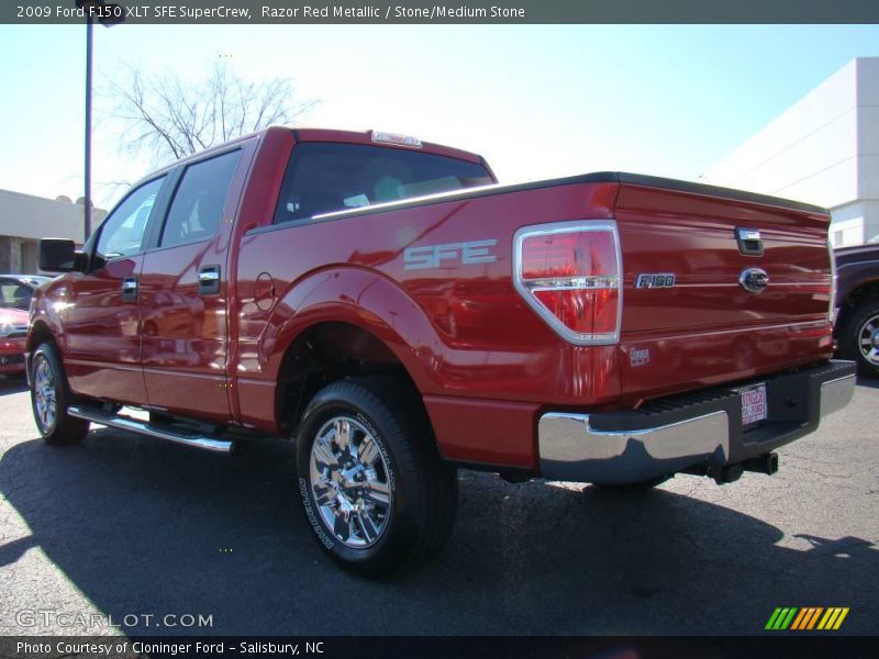 Razor Red Metallic / Stone/Medium Stone 2009 Ford F150 XLT SFE SuperCrew