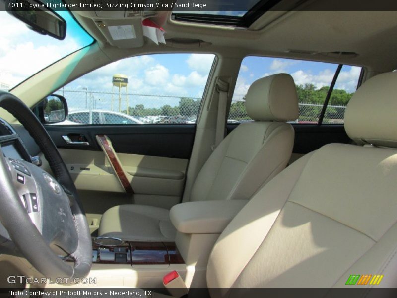 Sizzling Crimson Mica / Sand Beige 2011 Toyota Highlander Limited