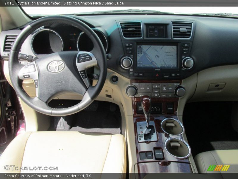 Sizzling Crimson Mica / Sand Beige 2011 Toyota Highlander Limited
