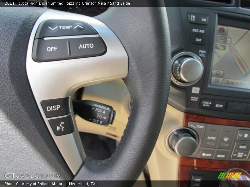 Sizzling Crimson Mica / Sand Beige 2011 Toyota Highlander Limited