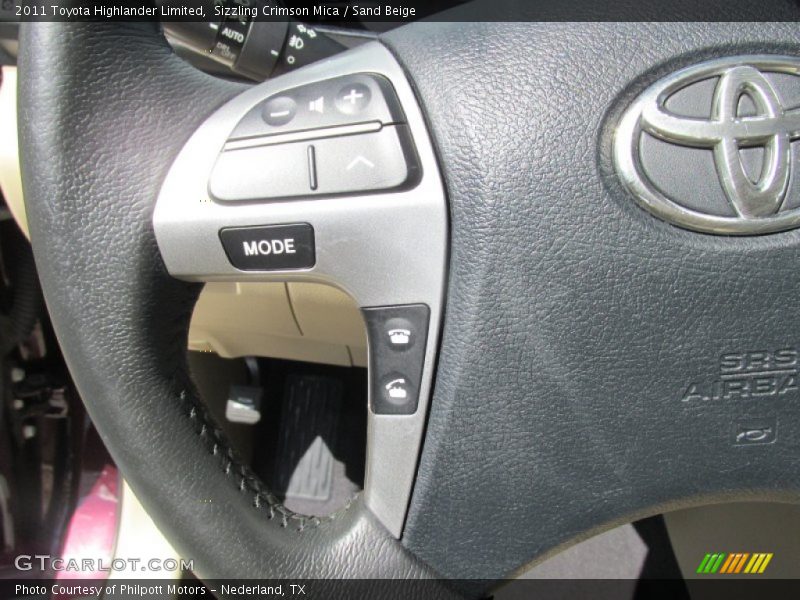 Sizzling Crimson Mica / Sand Beige 2011 Toyota Highlander Limited