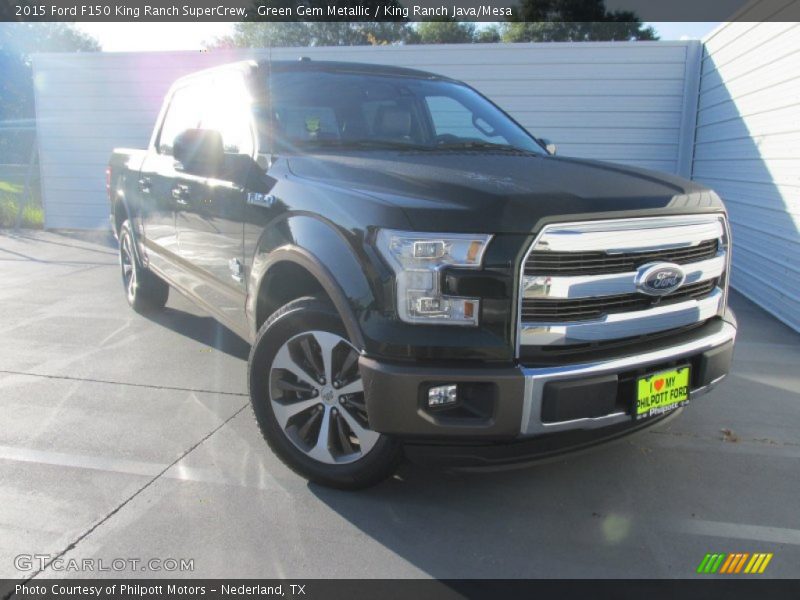 Green Gem Metallic / King Ranch Java/Mesa 2015 Ford F150 King Ranch SuperCrew