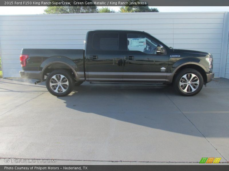 Green Gem Metallic / King Ranch Java/Mesa 2015 Ford F150 King Ranch SuperCrew