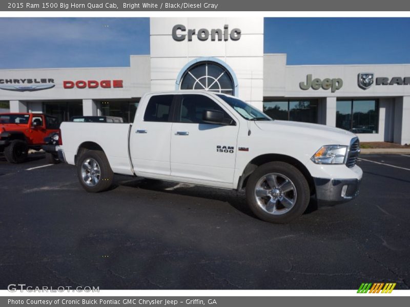 Bright White / Black/Diesel Gray 2015 Ram 1500 Big Horn Quad Cab